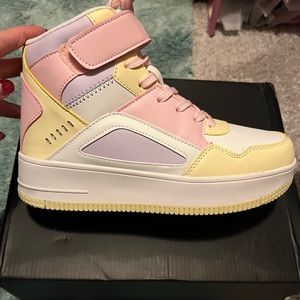 Pastel Air Force one inspired sneakers